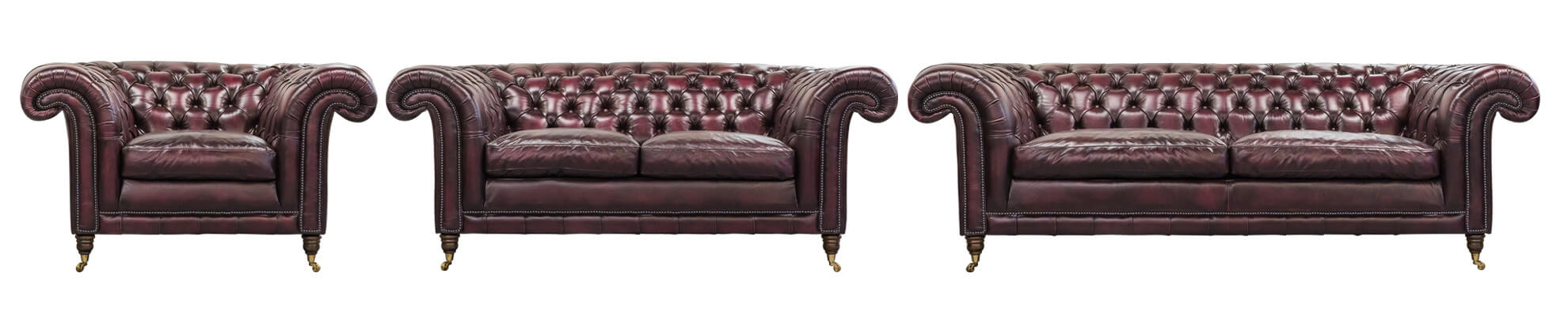 Balmoral chesterfield bőr Garnitúra