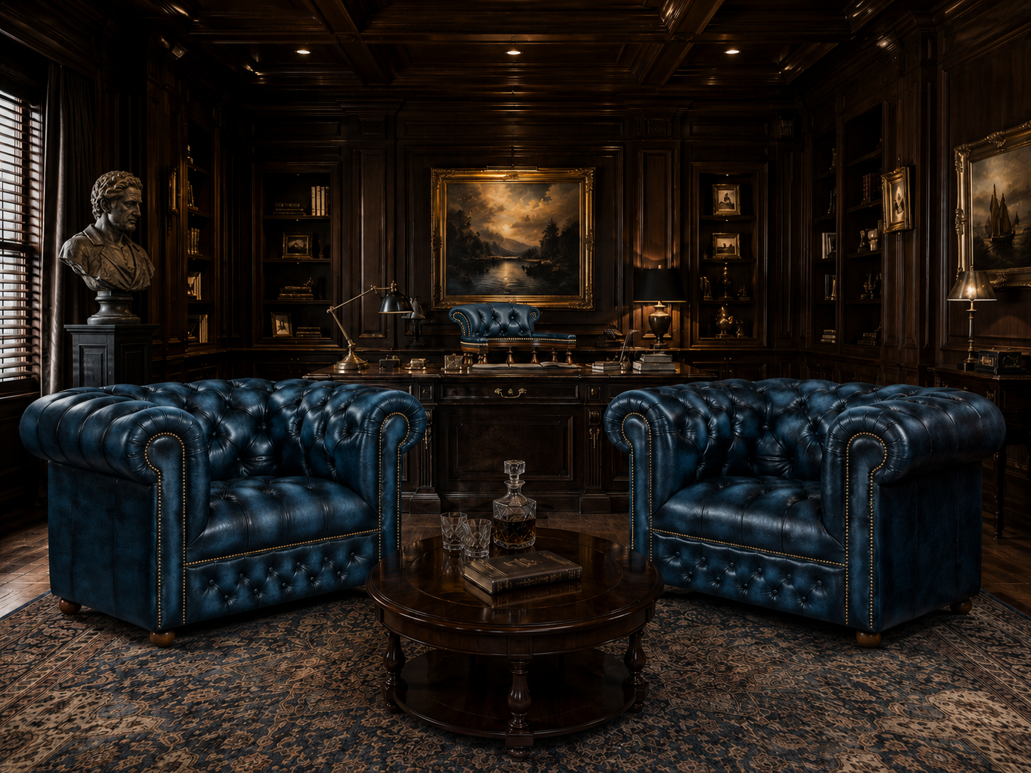 Belgravia Chesterfield fehér fotel