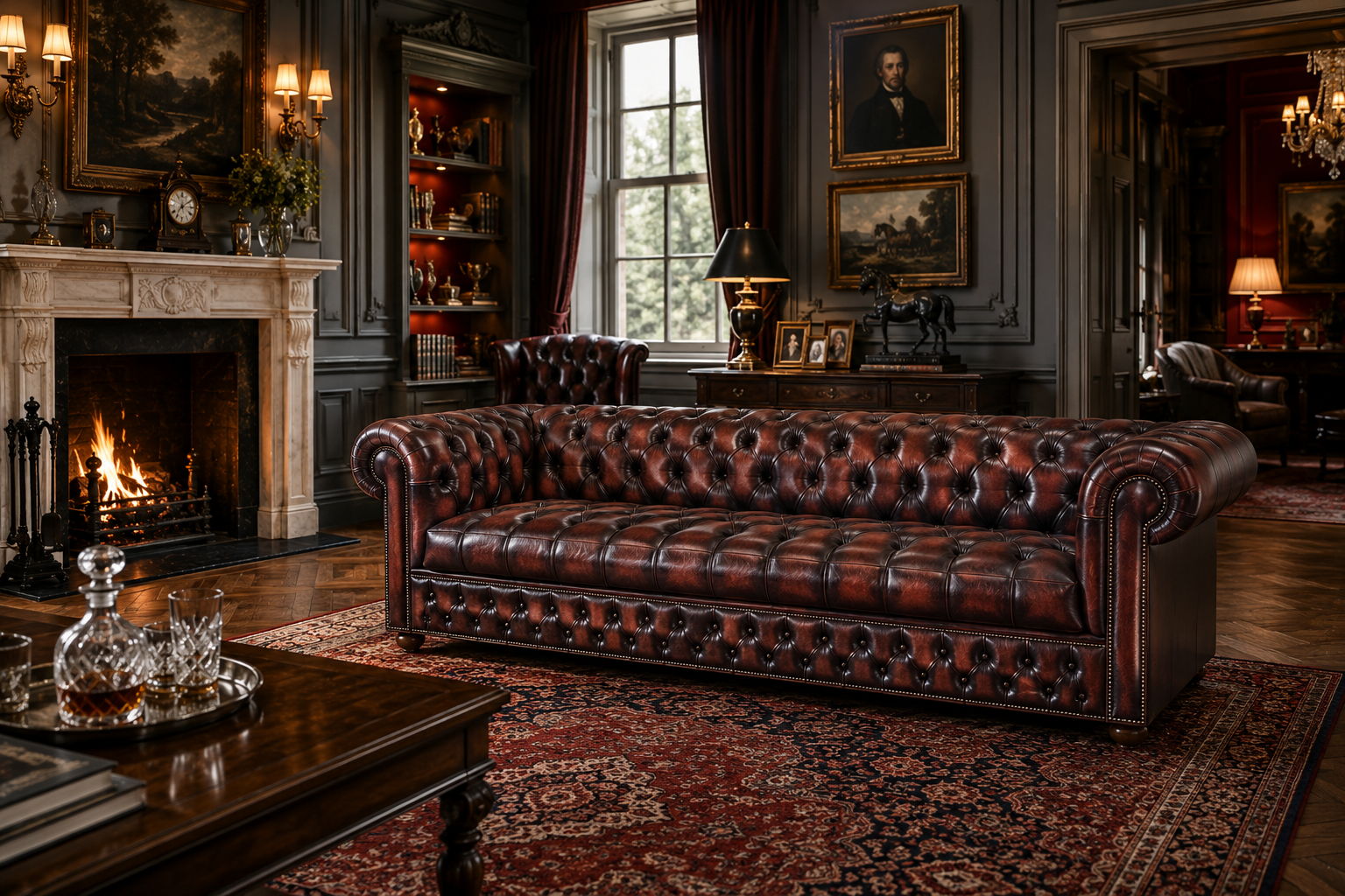 Classic Deluxe chesterfield kanapé