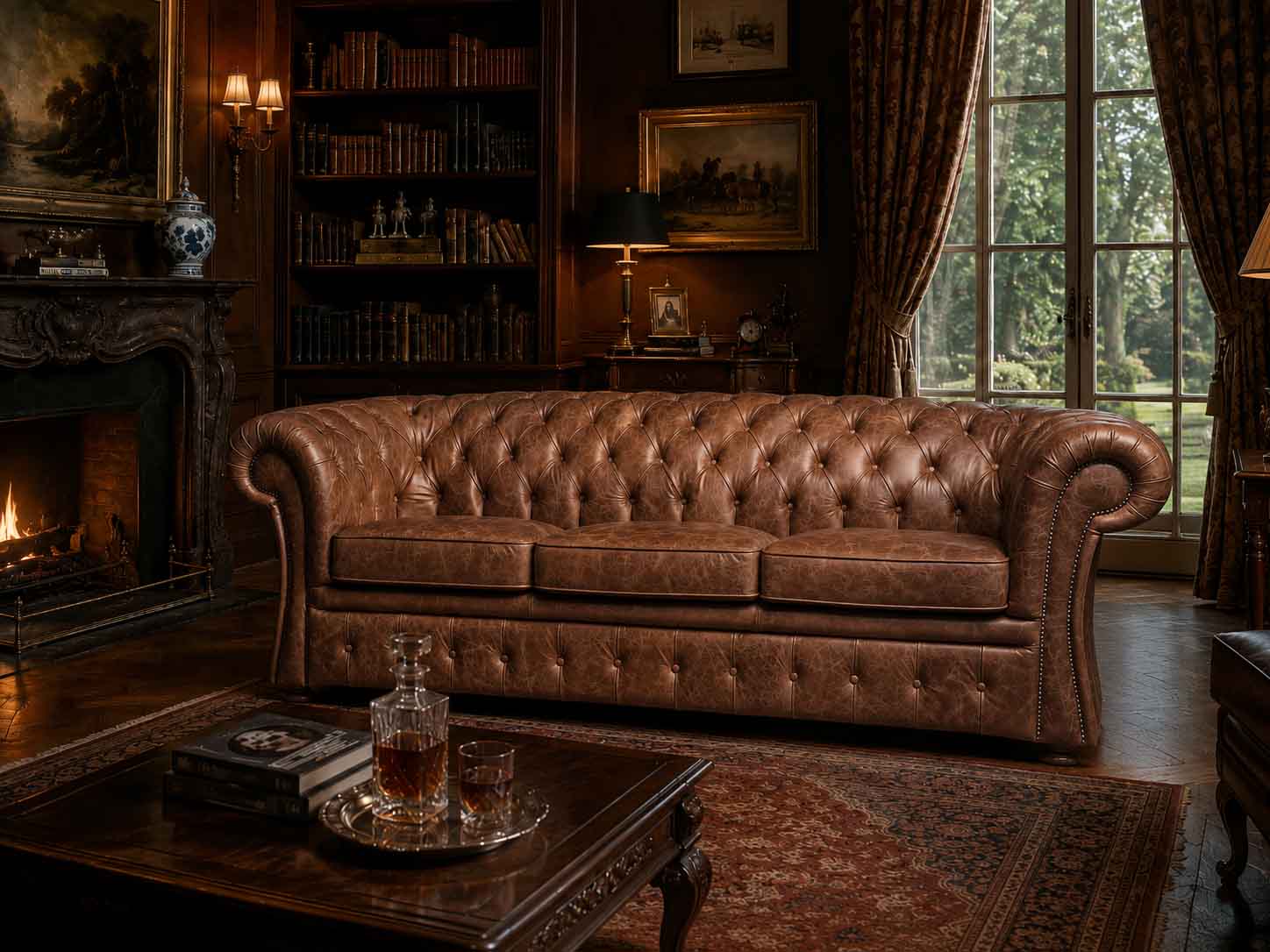 Classic Deluxe chesterfield kanapé