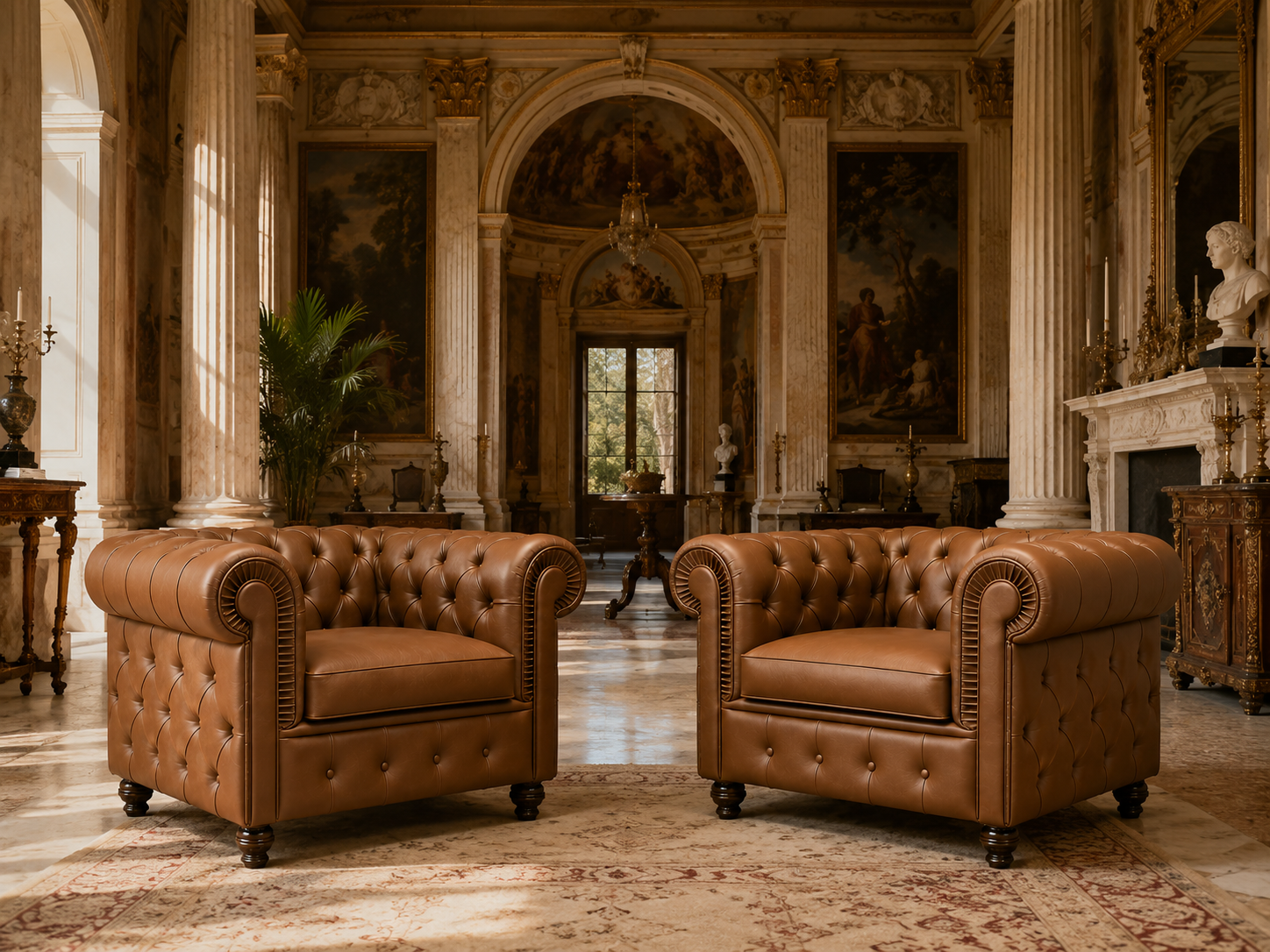 Classic Deluxe chesterfield kanapé
