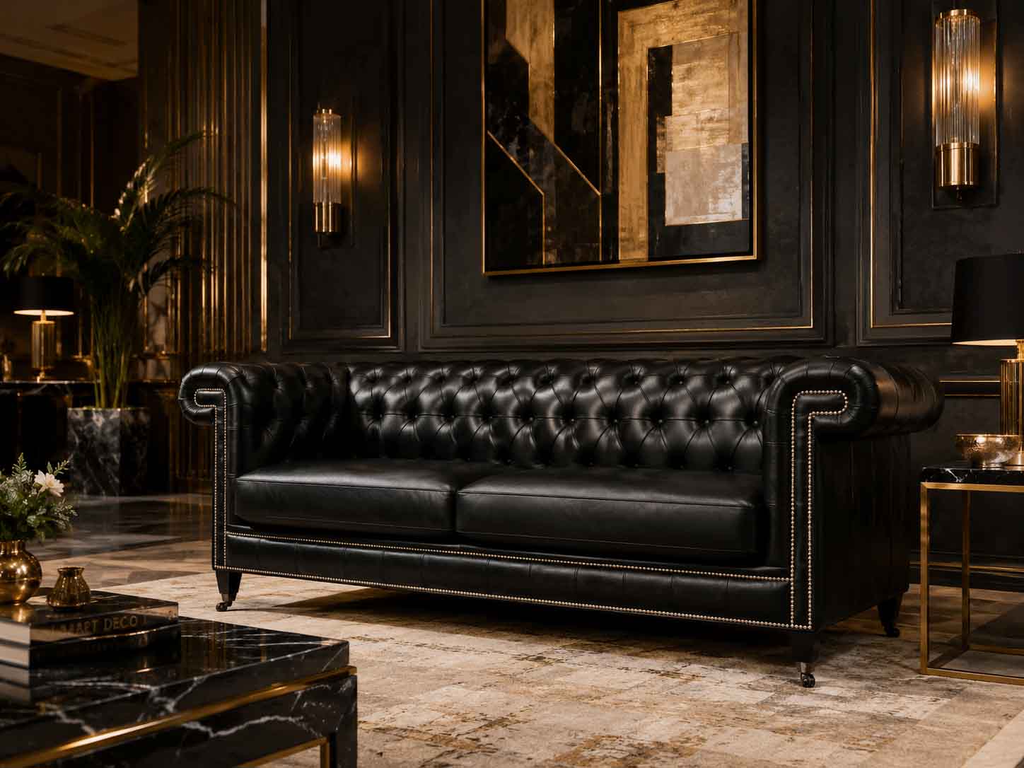 Classic Deluxe chesterfield kanapé