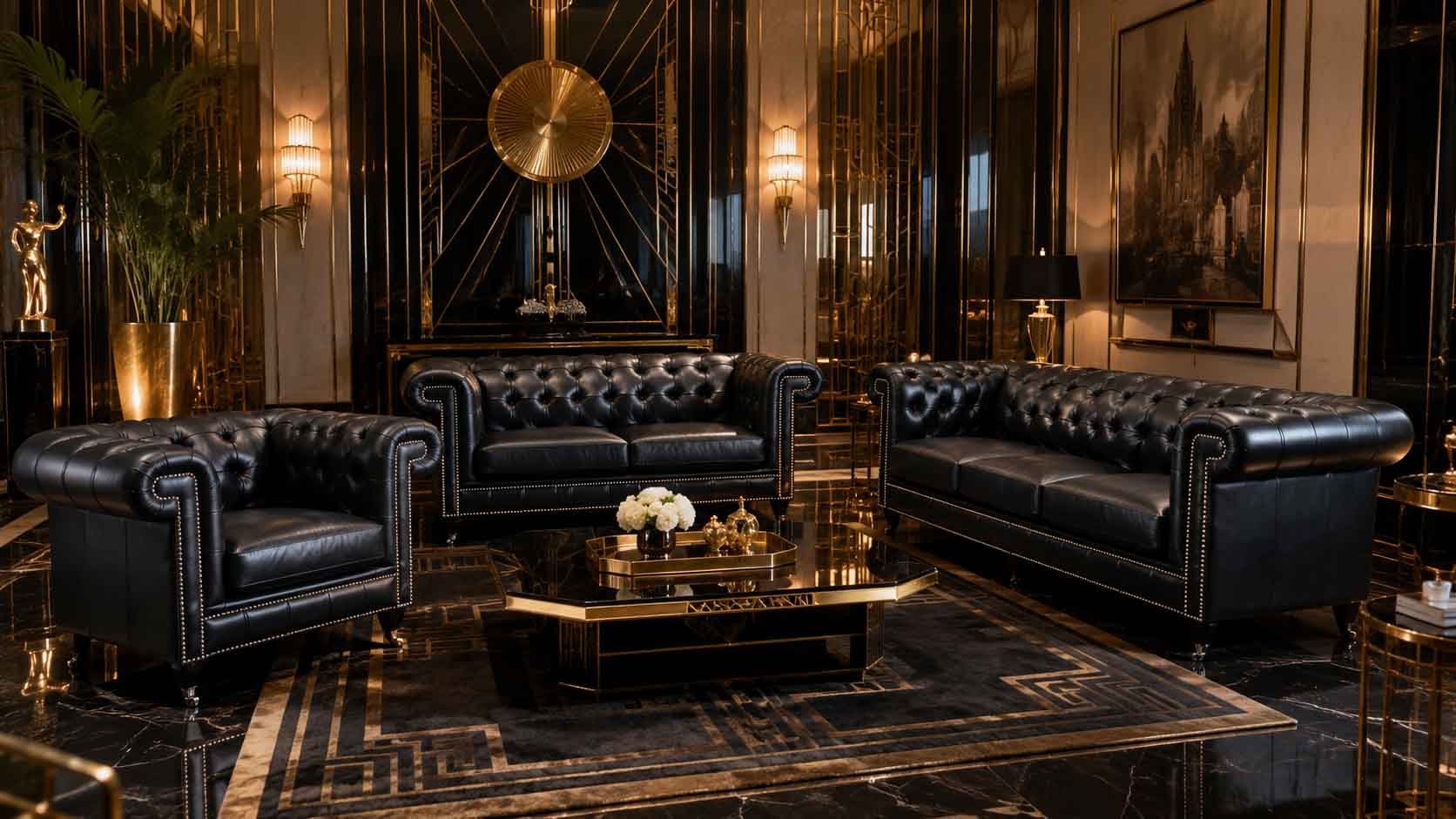 Classic Deluxe chesterfield kanapé