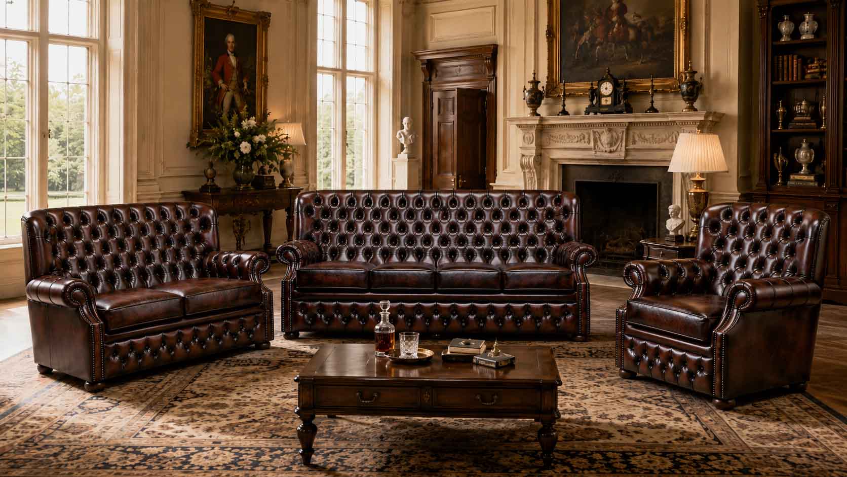 Classic Deluxe chesterfield kanapé