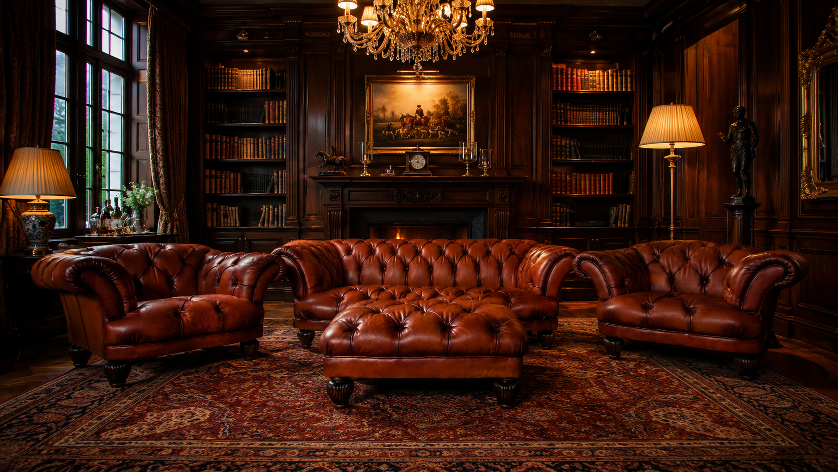 Classic Deluxe chesterfield kanapé