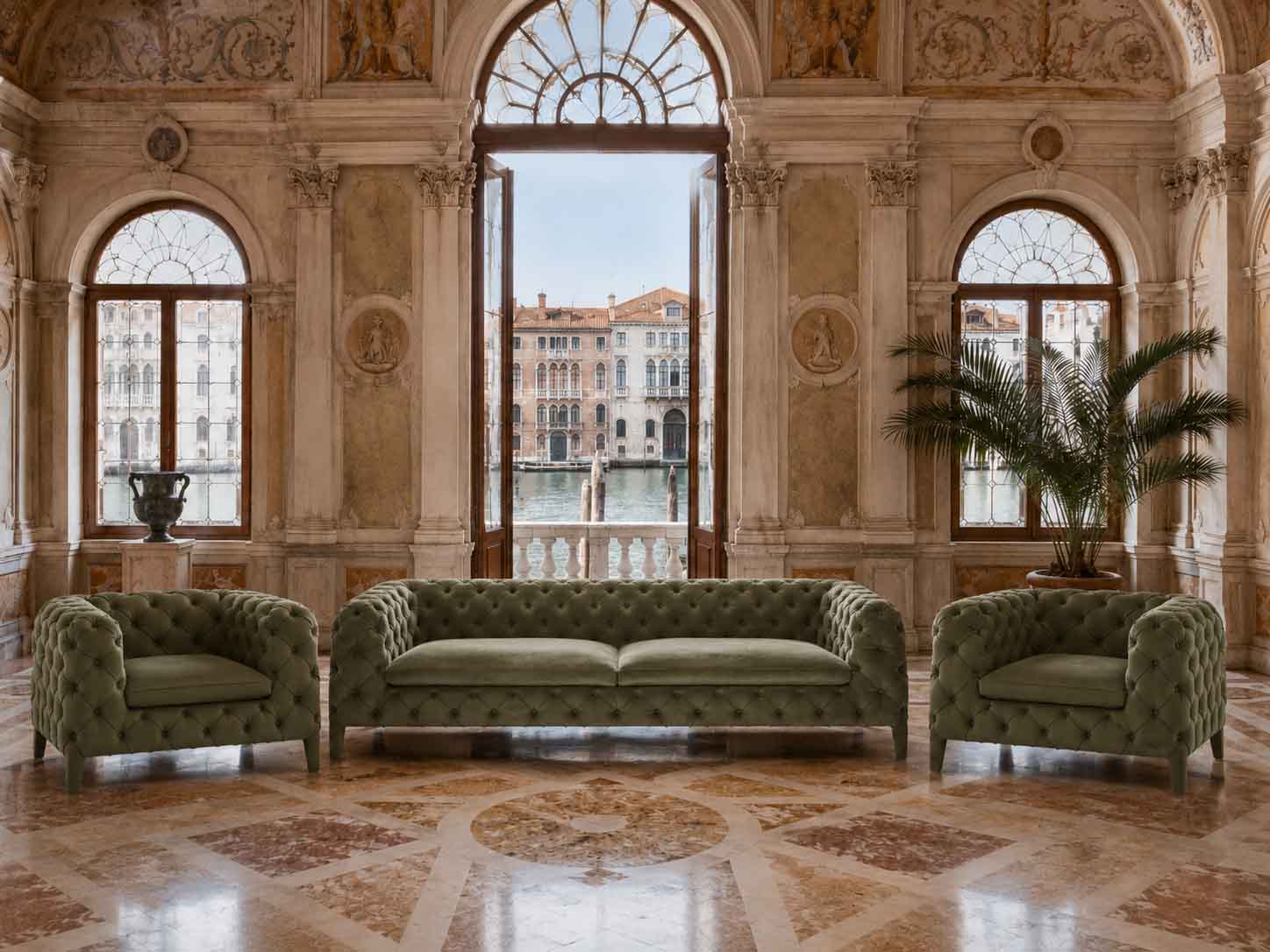 Classic Deluxe chesterfield kanapé